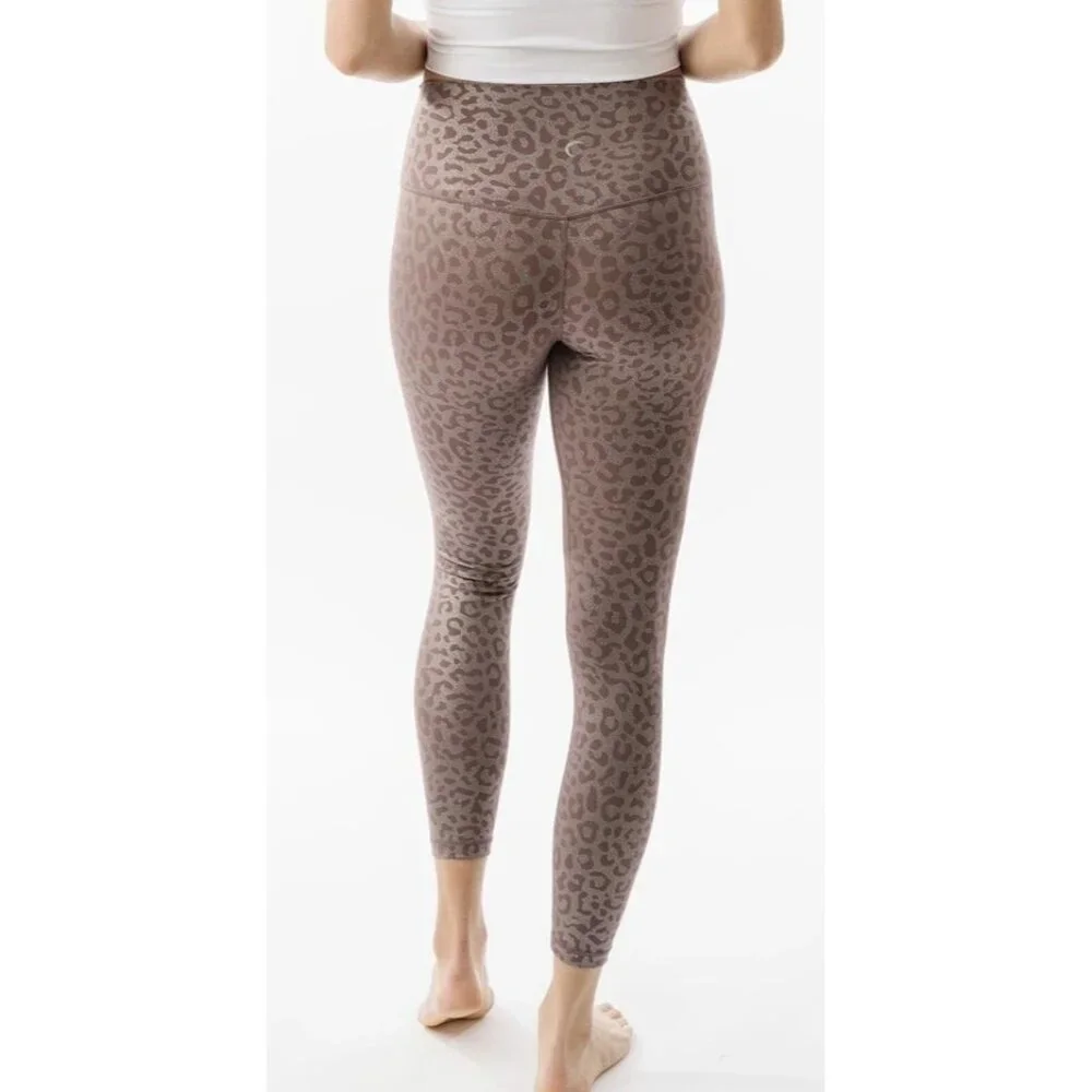 Zyia Purple Leopard Supreme High Rise Leggings Womens M 6-8 Athletic Yoga - Picture 2 of 11